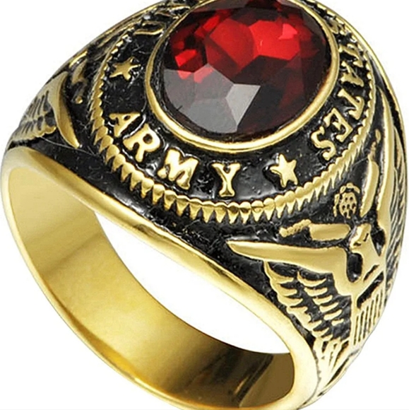Stainless steel Army ring size 7 through 13 usually available please ask - Picture 2 of 4